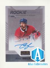 2020-21 O-Pee-Chee Platinum Alex Belzile Rookie Auto # R-AE (20-21) OPC